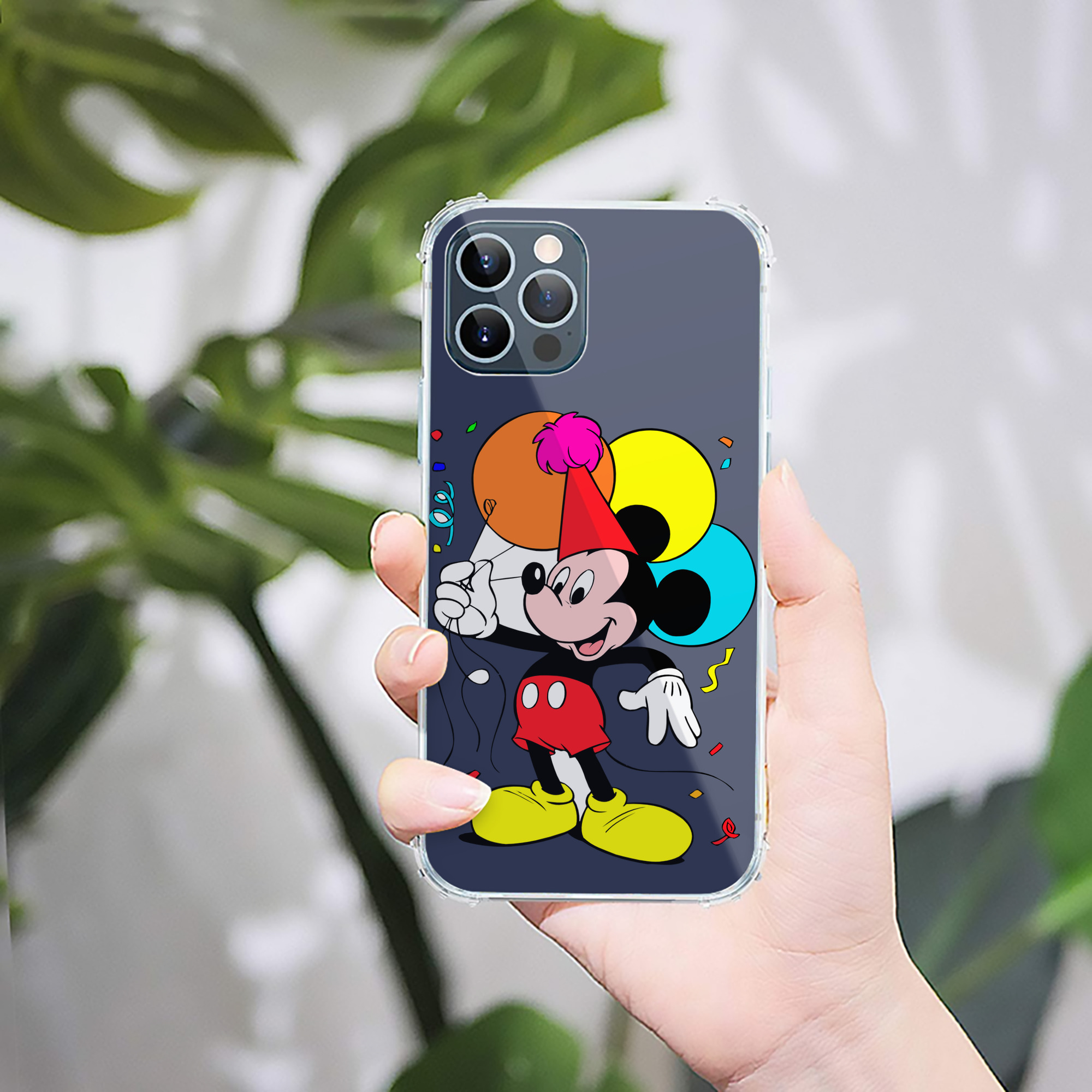 （画像用） ミッキーマウス Mickey Mouse 【iPhone 12シリーズ対応】透明スマホケース（クリアソフトケース）